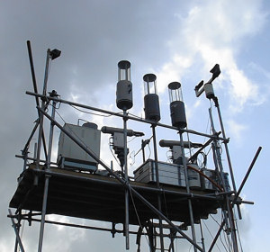 Cloud sampling instruments installed for the hill cloud component of ACE-ASIA on Korea