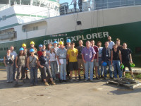 MAP team pictured with the Celtic Explorer