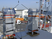 Instruments installed on the monkey island on RRS Discovery.