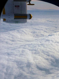 Pre-frontal gravity wave observed from the FAAM aircraft.