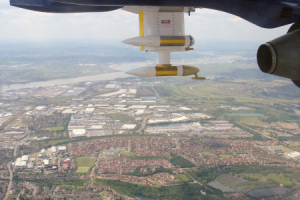 Aerial view of part of London