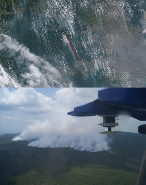 A large fire plume sampled during the SAMBBA project