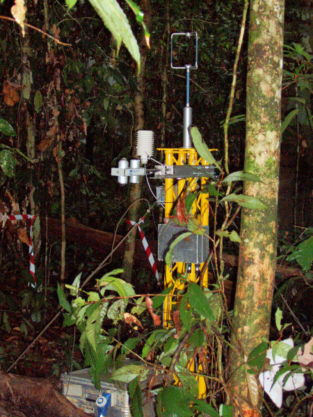 Ground level flux mast and instruments