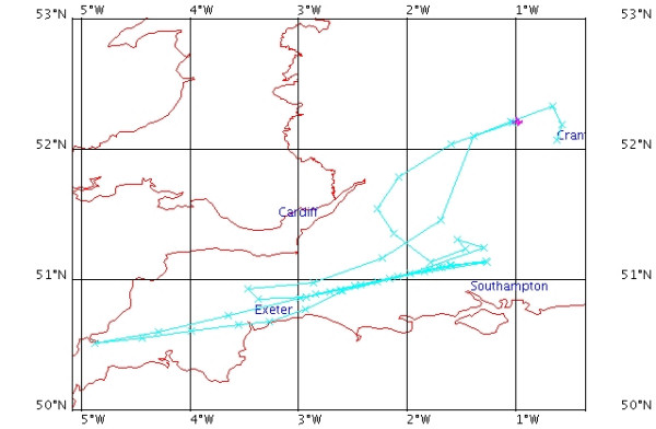 aircraft flight track