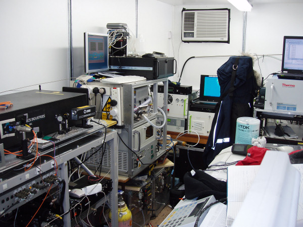 DMPS and other instruments in a measurement container during the COBRA project