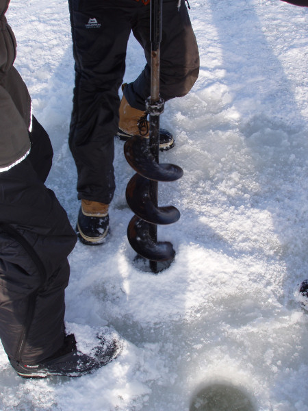 Making a hole in the ice