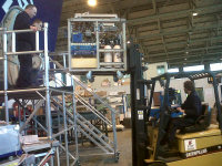 CIMS rack being fitted to FAAM aircraft