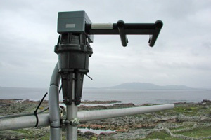 The Airborne Droplet Analyser probe head mounted on top of a 10m tower during the NAMBLEX project at Mace Head, Co. Galway, Ireland. During this project the ADA was used to measure large aerosol particles.