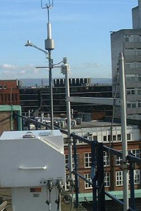 The Brewer MKIII Spectrophotometer on the roof at UMIST, where it has been located since summer 2000, making long term measurements.