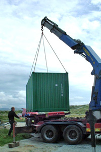 Photograph of the Sea Container mobile lab