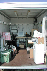 Internal view of the tow-a-van lab