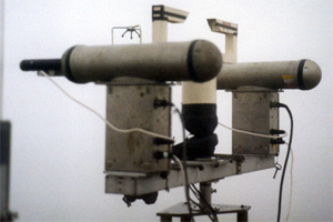 Two FSSP's, one of which has been upgraded, during an intercomparisons at Great Dun Fell.