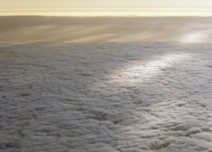 Aerial view of marine stratocumulus clouds