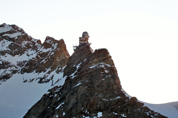 The Sphinx Laboratory at the Jungfraujoch High Alpine Research Station viewed from the glacier.