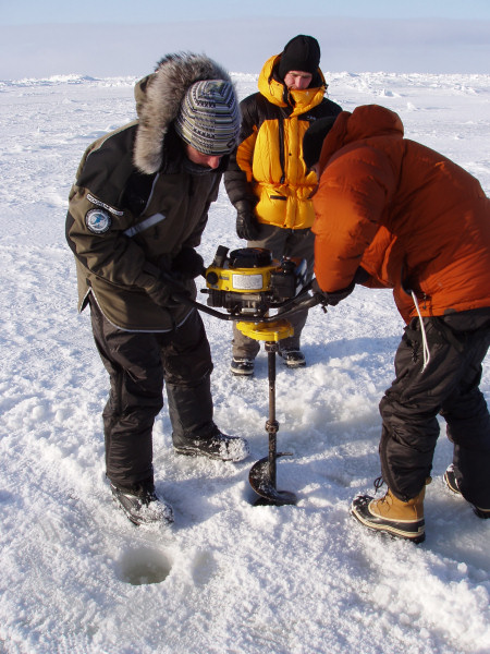 Making a hole in the ice